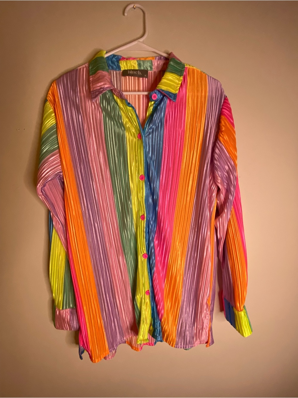 Bright Multicolor Striped Button-Down Shirt